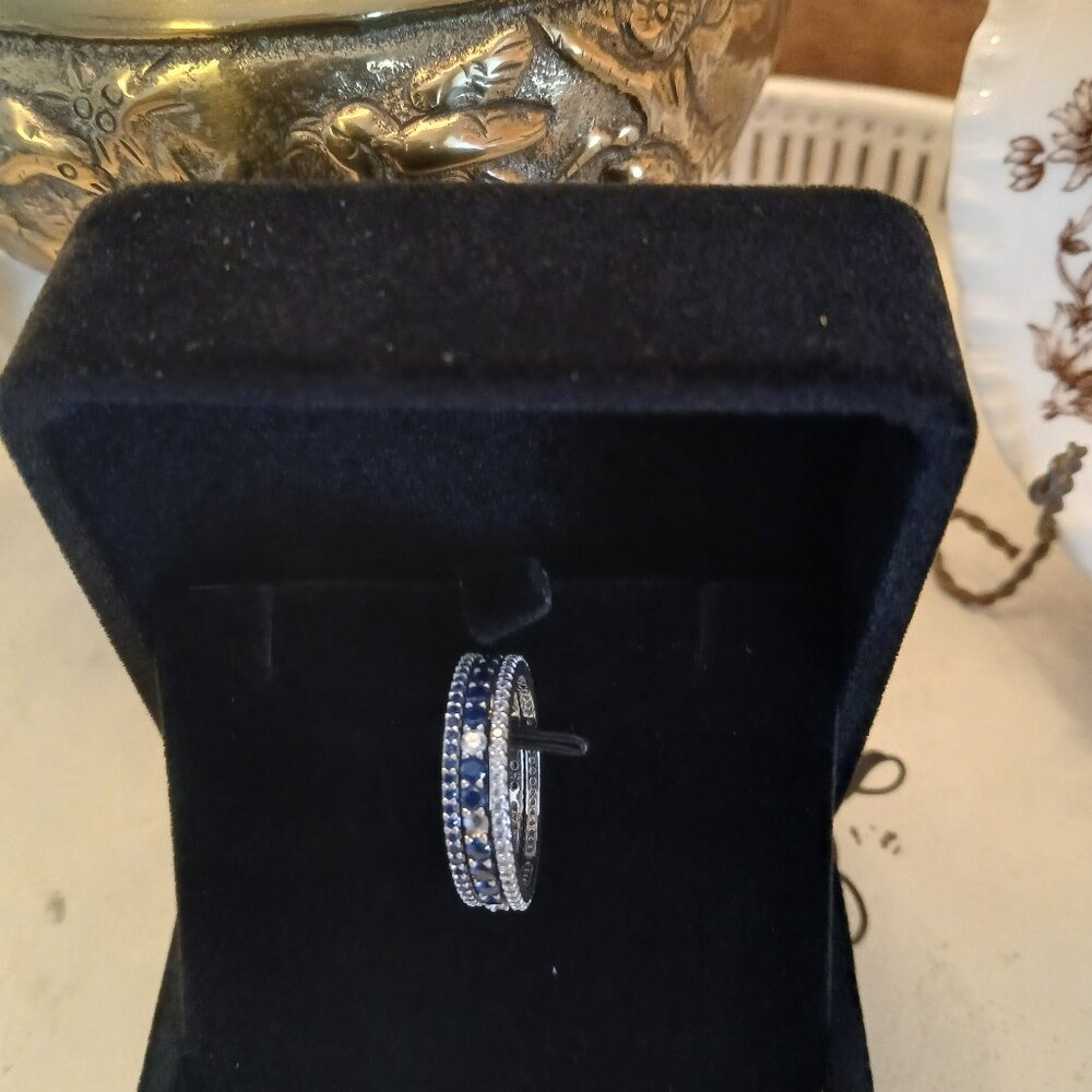 Crislu Sapphire Stacking Bands